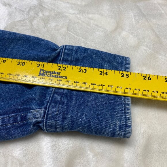 Carhartt VTG Mens‎ Rugged Pearl Snap Denim Shirt L-XL Long Sleeve Brushpopper - Picture 14 of 14